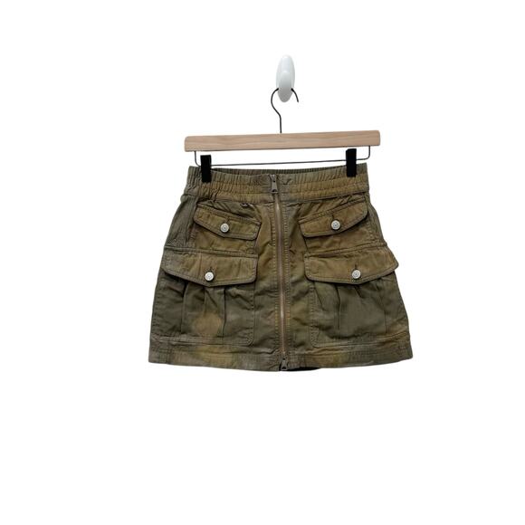 Diesel O-Endivia High Waist Cargo Mini Skirt Camo Green Women’s Size 25 - Picture 3 of 11